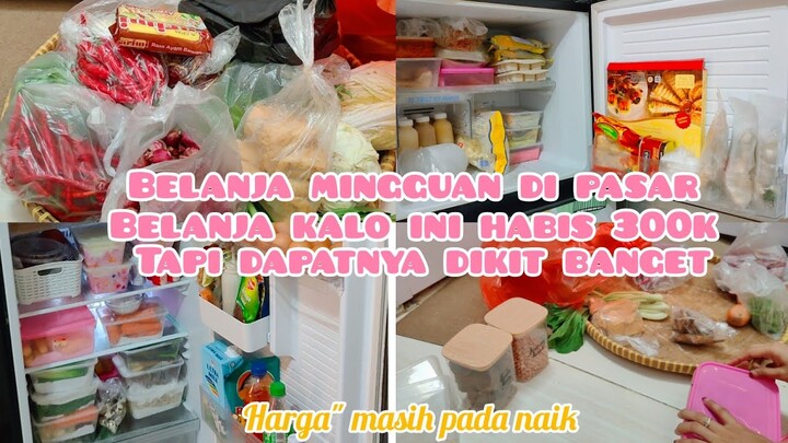 BELANJA MINGGUAN HEMAT DI PASAR | BELANJA KALI INI HARGA" NAIK SEMUA | 300RB DAPAT SEDIKIT BANGET
