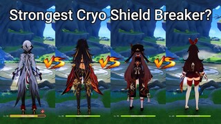 Who is fastest break Cryo Shield? Genshin Impact Comparison!