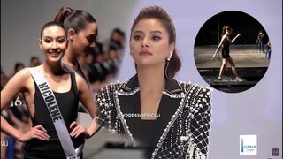 Khi Vũ Thu Phương xem Nicolene Limsnukan Á hậu Miss World 2018 catwalk Miss Universe Thailand 2022