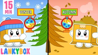 LankyBox Learns About Winter, Spring, Summer, and Autumn | LankyBox Channel Kids Cartoon