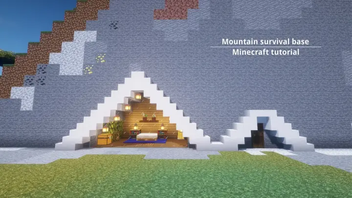 Minecraft: how to build a mountain survival base