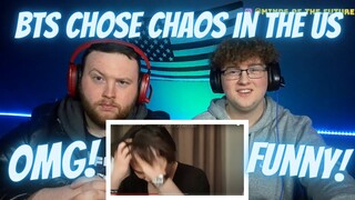 "BTS chose CHAOS in the US" | BTS Funny Moments | Reaction!!