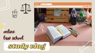 study vlog (attempt) | online law school philippines | study time-lapse