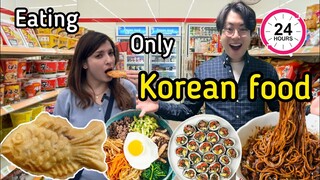 Eating only Korean food for 24 hours🇰🇷