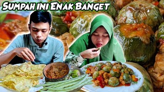 AWAS.. Gak Bisa Berhenti Makan, Olahan Terong Lalap GORENG di SAMBELIN, PEYEK Udang Rebon Renyah