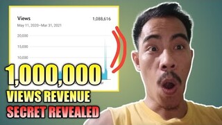 MAGKANO ANG KITA SA 1,000,000 VIEWS? | 1,000,000 VIEWS REVENUE SECRET REVEALED