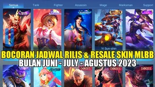 BOCORAN JADWAL RILIS DAN RESALE SKIN TERBARU MOBILE LEGENDS! BULAN JUNI SAMPAI AGUSTUS 2023