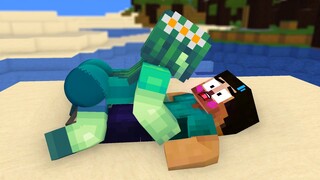Monster School : BABY HEROBRINE AND ZOMBIE GIRL LOVE STORY - Funny Minecraft Animation
