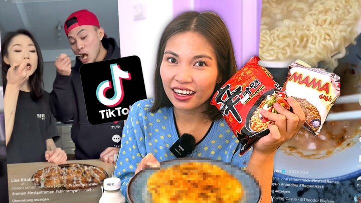 ich teste virale Instant Ramen TikToks ("upgrades")