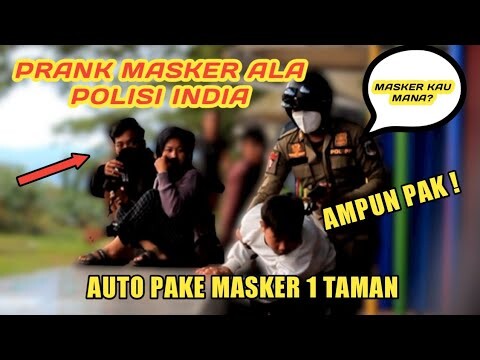 PRANK MASKER !!! BIKIN 1 TAMAN AUTO KOCAR KACIR HAHA PARAH - PRANK INDONESIA