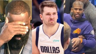 FIRST TAKE | Perkins HEATED Mavs fans attack CP3's family while Luka Doncic, Mavericks dominate Suns