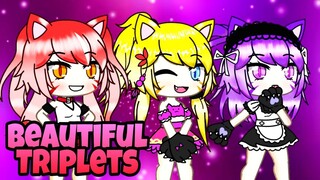 Beautiful Triplets | GLMM - Gachalife Mini Movie | Love Story Animation