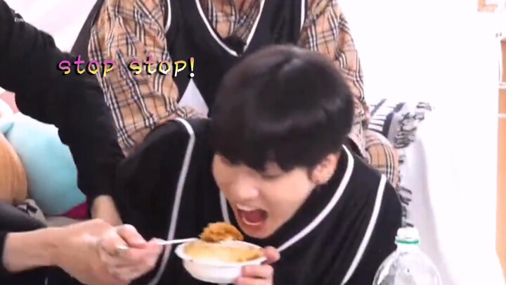 Jeon Jung Kook was stopped from taking the last bite again