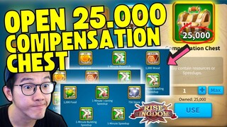 BUKA 25.000 COMPENSATION CHEST DAPET BERAPA RSS DAN SPEEDUPS YA??? Rise Of Kingdoms ROK Indonesia