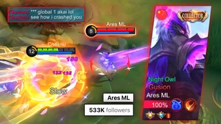 AKAI TOP 1 GLOBAL VS ARES ML! (500K FOLLOWERS!) | WHO WILL WIN?! | MLBB