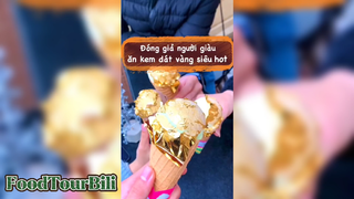 Lên phố ăn kem dát vàng