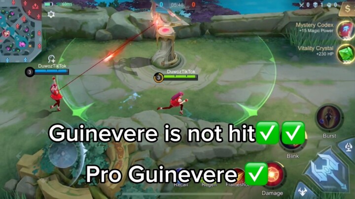 Use wisely Guinevere 2nd skill in enemy’s tower! Jump near tower and dash near the line!