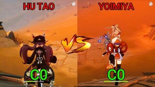 Yoimiya vs Hu Tao! Who is the best dps? GAMEPLAY COMPARISON!