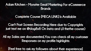 Adam Kitchen  course - Monster Email Marketing For eCommerce Brands download