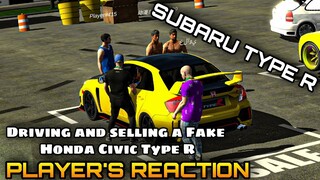 Player's Reaction | I drive and sell a Fake Honda Civic Type R in Car Parking Multiplayer New Update