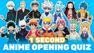 CAN YOU GUESS THE OPENING IN 1 SECOND? 🎶🕹️ Guess the anime opening | Anime QUIZ! 💙