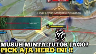 Tim lawan minta ditutor jadi bang jago rahasianya pick hero ini Boz