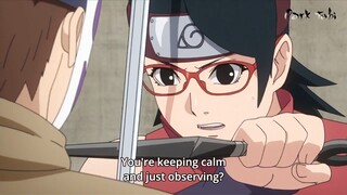 Chunin Exam. Boruto and Sarada united