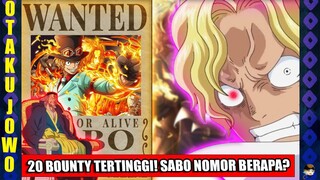 KENGERIAN SABO!! BOUNTY SABO SETELAH MEMBUNUH COBRA ONE PIECE