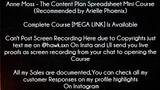 Anne Moss Course The Content Plan Spreadsheet Mini Course (Recommended by Arielle Phoenix) download