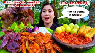 MAKAN  SERBA JENGKOL RENDANG JENGKOL SAMBEL JENGKOL IKAN ASIN LALAPAN JENGKOL MENTAH  DAUN JENGKOL