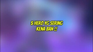 5 Hero yg sering kena ban di rank epic !!#heroepic #heromlbb #rankepic #heroseringdiban #bannedmlbb