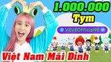 Chị Vê Vui Mừng Đạt 1 Triệu Tim Đầu Tiên Trong Play Together | Việt Nam Mãi Đỉnh | Vê Vê Official