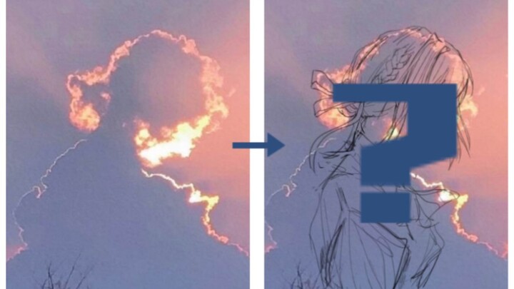 [Painting process] Look at this cloud, does it look like Violet?