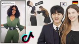 Korean and German Teens React To Corset Challenges on TikTok! (Trying Corset for the First Time!)