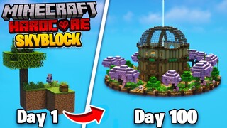 I Survived 100 Days of Skyblock in Minecraft Hardcore