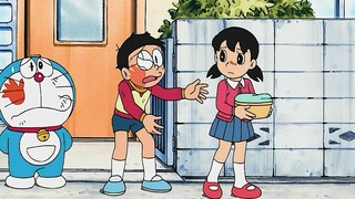 Doraemon: Nobita uses a rope to make an open-air hot spring. Invite Xiaoxiang to come over.