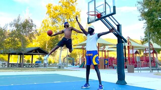 1v1 DUNKS ONLY vs 7’5 Giant (I FINALLY DUNKED ON HIM)