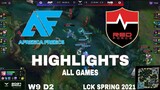 Highlight AF vs NS All Game LCK Spring 2021 LCK Mùa Xuân 2021 Afreeca Freecs vs Nongshim Redforce