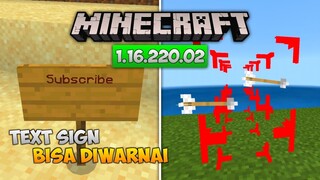 UPDATE! MCPE OFFICIAL VERSI TERBARU 1.16.220 - TEXT SIGN BERWARNA & FITUR BARU STRUCTURE VOID