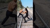 GTA V: DWAYNE JOHNSON FIGHTING ROMAN REIGNS FROM THOMAS THE TRAIN #shorts