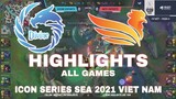 Highlight DV vs SBTC (All Game) Icon Series SEA 2021 Liên Minh Tốc Chiến Divine Espor vs SBTC Esport
