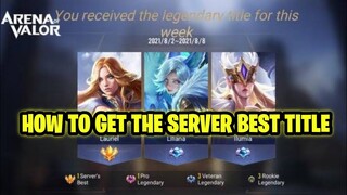 HOW TO BE THE SERVER BEST PLAYER ON ANY HEROES!!! ARENA OF VALOR BANGLADESH