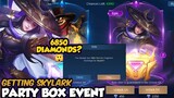 SKYLARK IN PARTY BOX? 😲 | PARTAKING PARTY  BOX | PARTY BOX EVENT | MOBILE LEGENDS