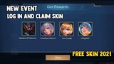 LOG IN AND GET FREE PERMANENT ELITE SKIN AND EPIC SKIN! 2021 NEW EVENT (LEGIT) | MOBILE LEGENDS