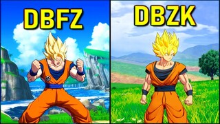 Goku - All Forms & Attacks | DBZ Kakarot vs DBFZ [SSJ-SSJ3-SSJ4-KX4]