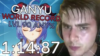 [WORLD RECORD] Ganyu Level 90 8-8-8 in 1:14:87 [PC]