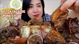BISTEK TAGALOG | PORK STEAK (MUKBANG with RECIPE) | FILIPINO FOODS