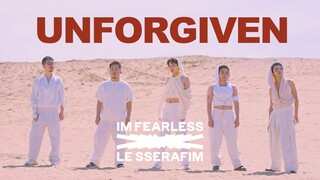 'LE SSERAFIM' 多巴胺男炽天使降临 翻跳 [UNFORGIVEN] 神还原MV剧情堪比网剧  SOS舞团 Cover