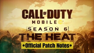 Patch Notes: TURN UP THE HEAT IN SEASON SIX OF CALL OF DUTY®: MOBILE