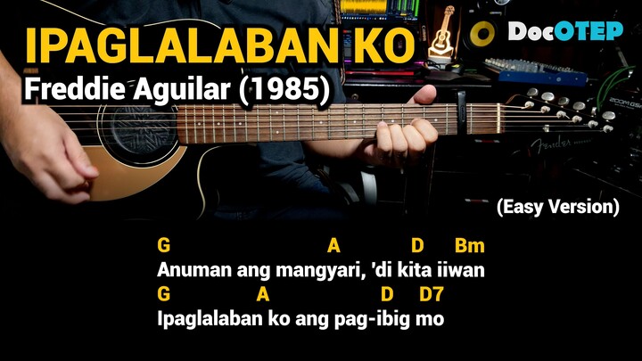 Ipaglalaban Ko - Freddie Aguilar (Easy Guitar Chords Tutorial with Lyrics) part 4 SHORTS REELS